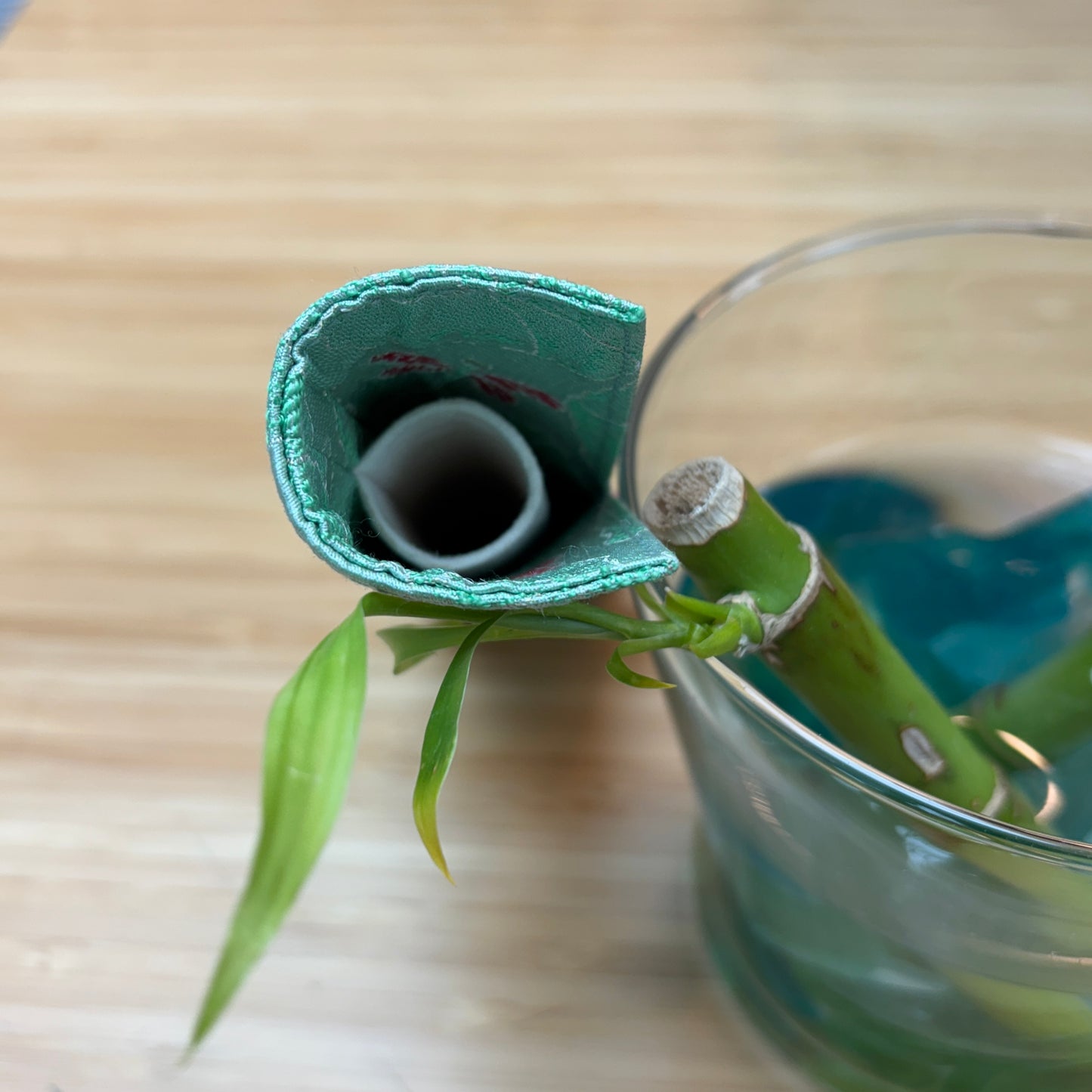 Hand-made Silk Pen Pouch - in Golden Waves 金波 SKU PP202