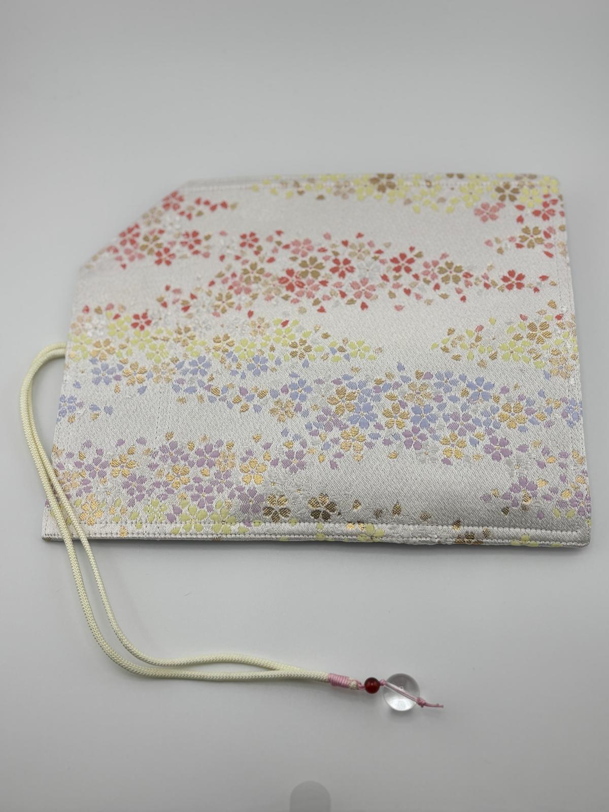 Hand-made Silk Pen Pouch - in Iridescent Bloom 漸變櫻花