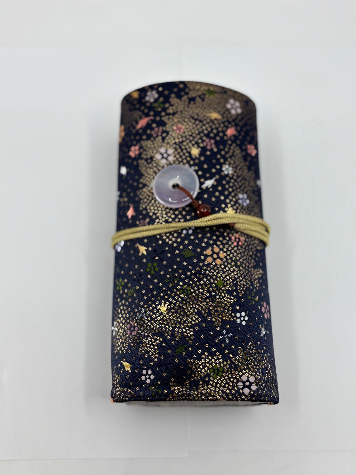 Hand-made Silk Pen Pouch - in Celestial Sea 星海