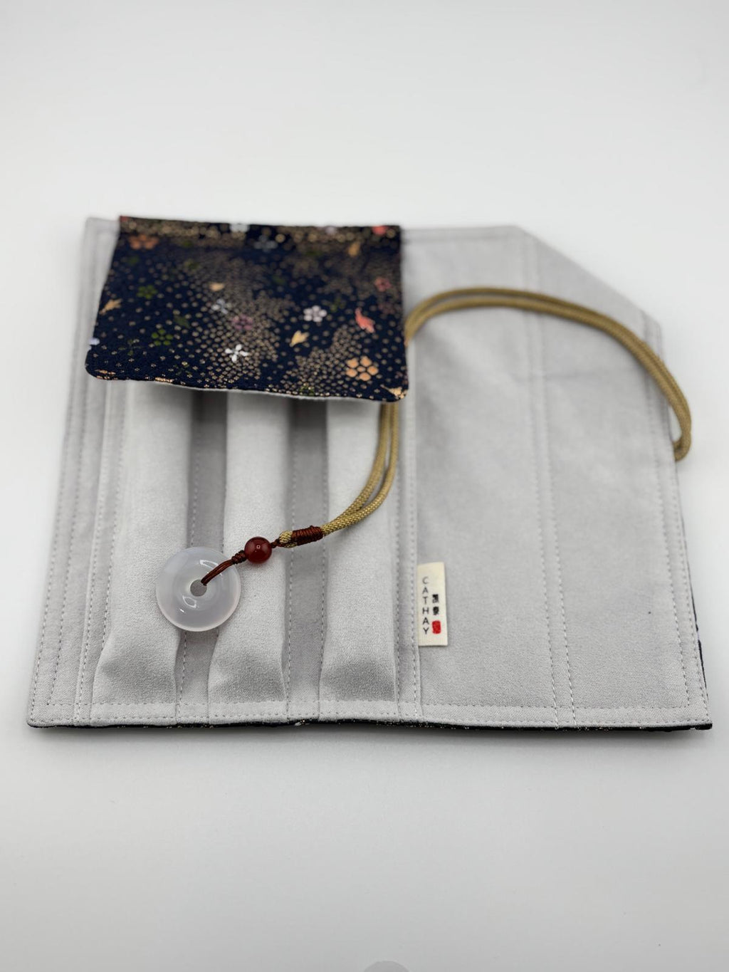 Hand-made Silk Pen Pouch - in Celestial Sea 星海