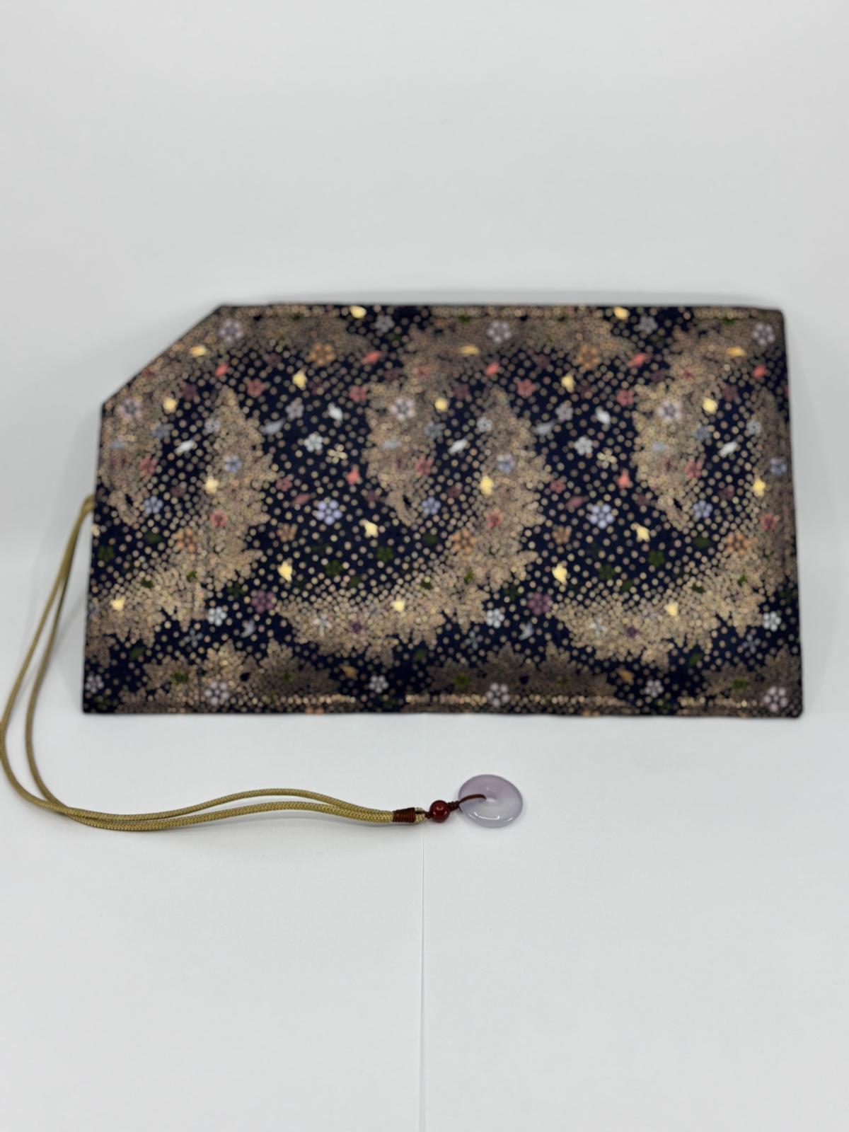 Hand-made Silk Pen Pouch - in Celestial Sea 星海