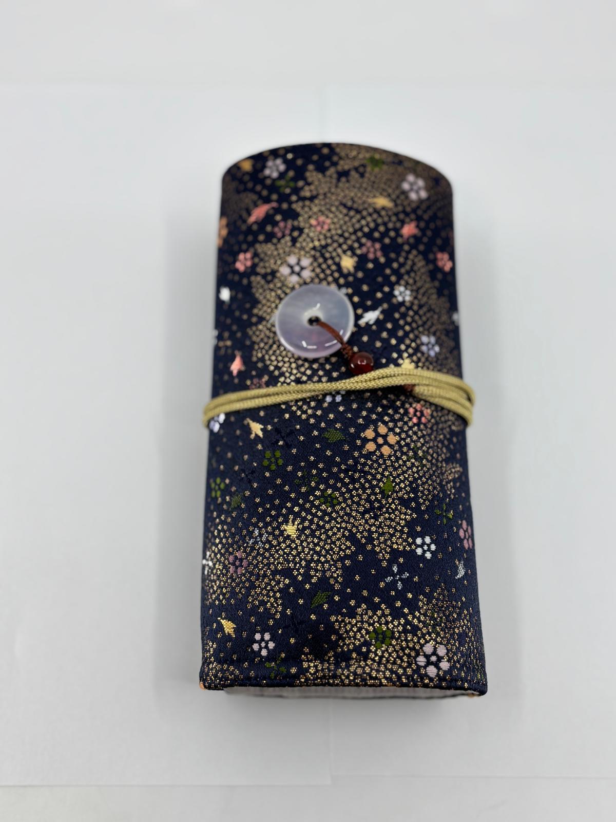 Hand-made Silk Pen Pouch - in Celestial Sea 星海