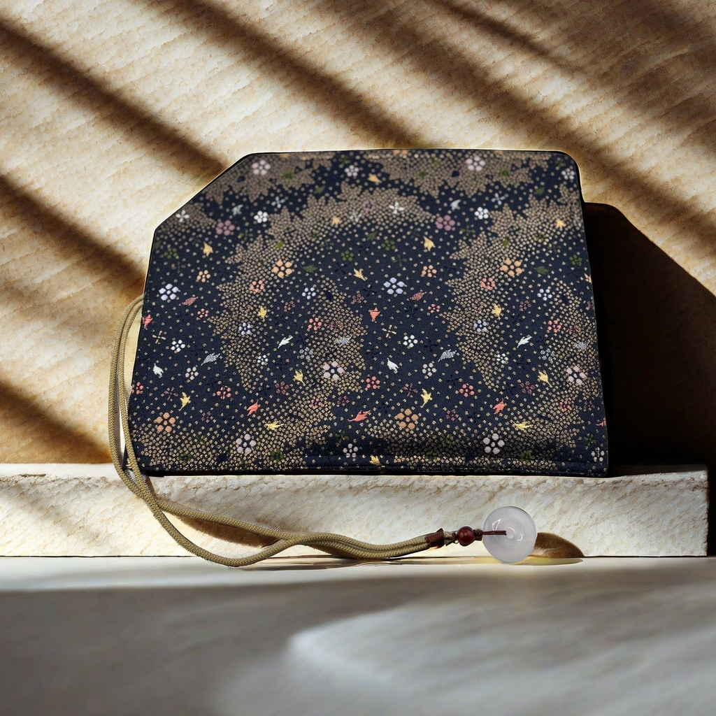 Hand-made Silk Pen Pouch - in Celestial Sea 星海