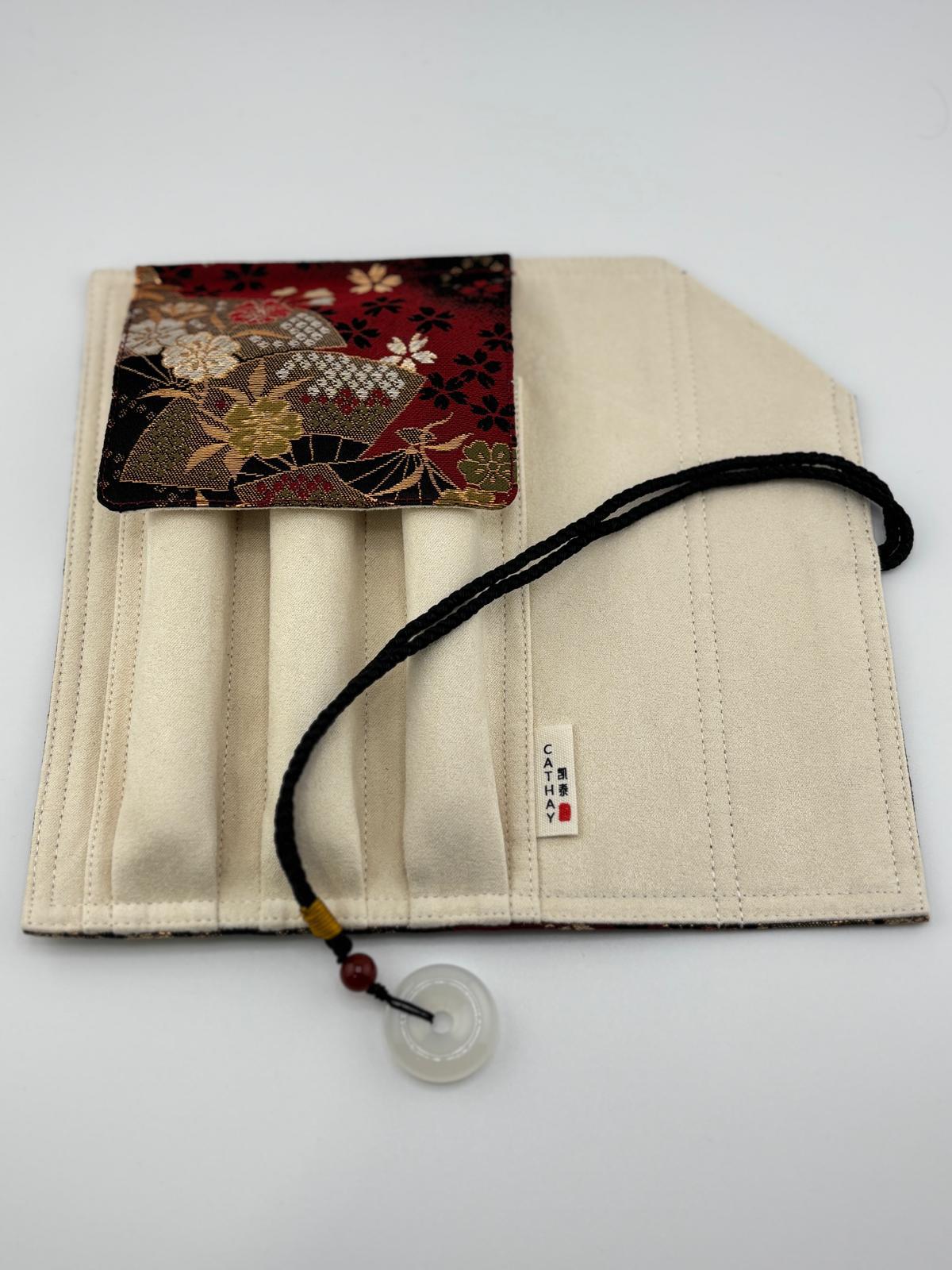 Hand-made Silk Pen Pouch - in Echoed Time 撫今追昔
