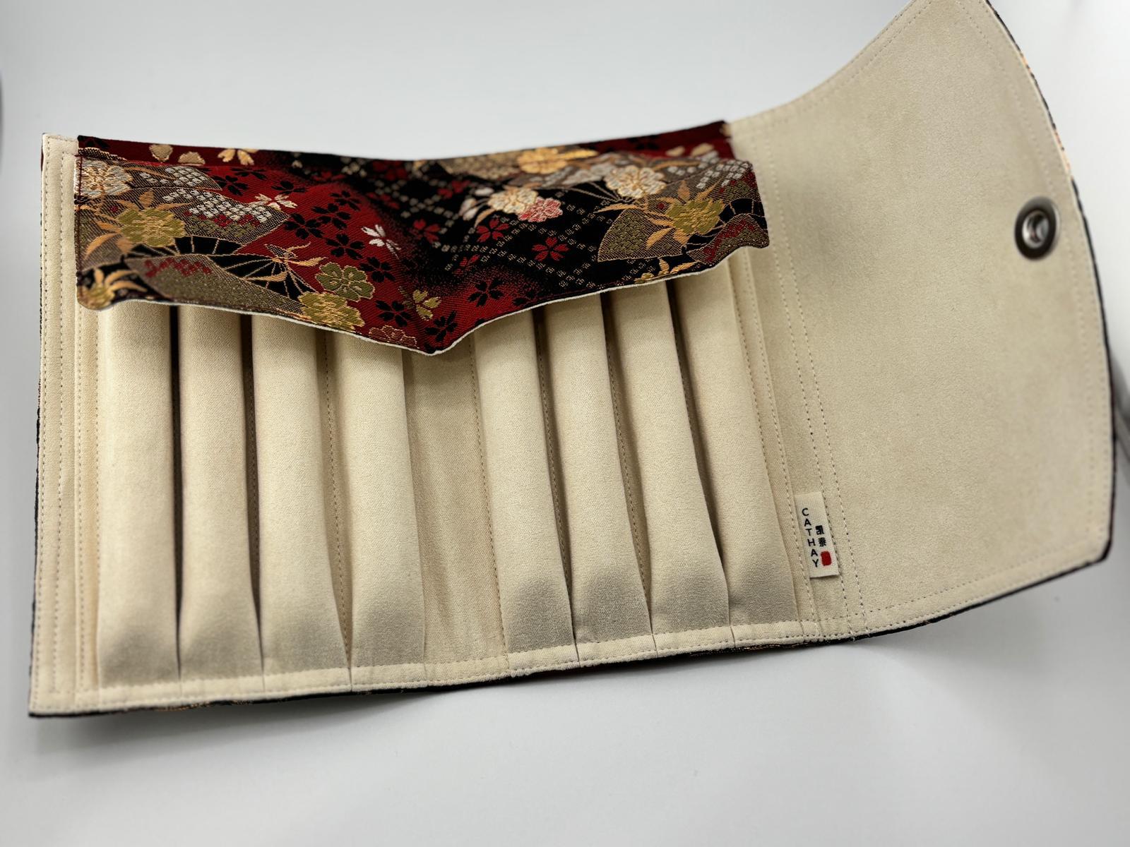 Hand-made Silk Pen Pouch - in Echoed Time 撫今追昔