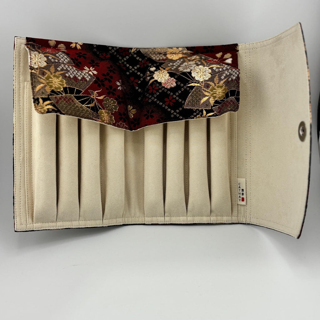 Hand-made Silk Pen Pouch - in Echoed Time 撫今追昔