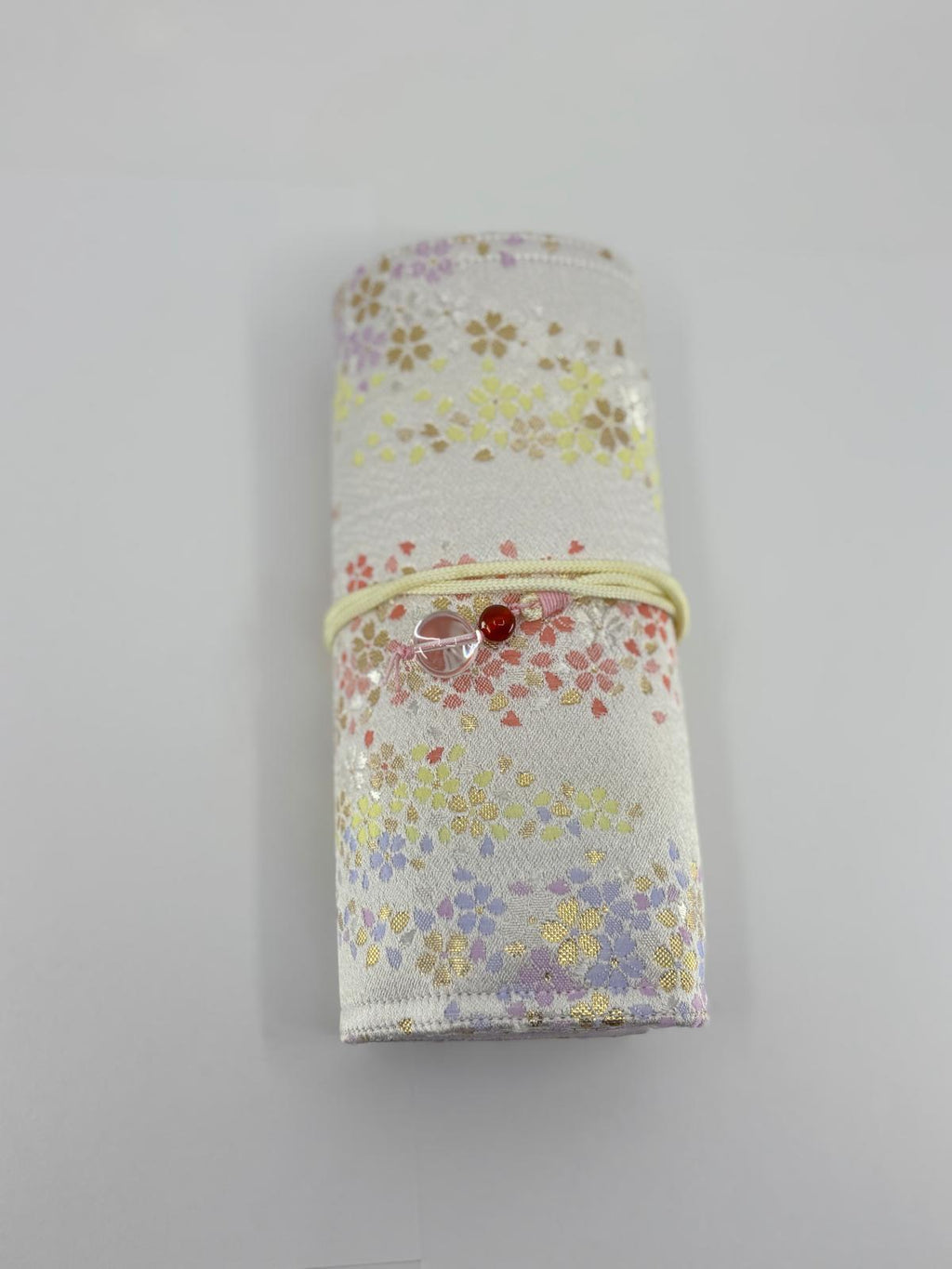 Hand-made Silk Pen Pouch - in Iridescent Bloom 漸變櫻花