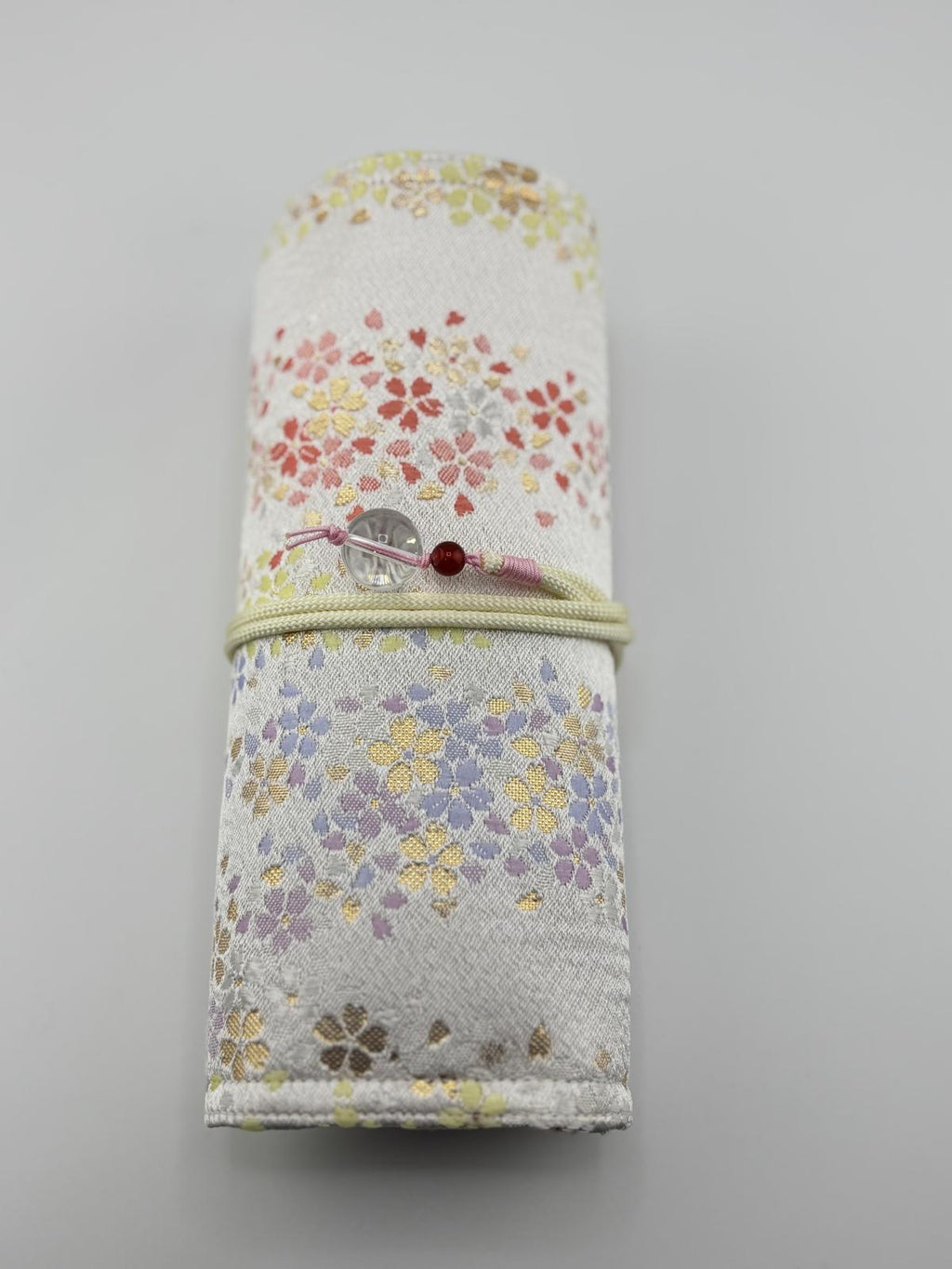 Hand-made Silk Pen Pouch - in Iridescent Bloom 漸變櫻花