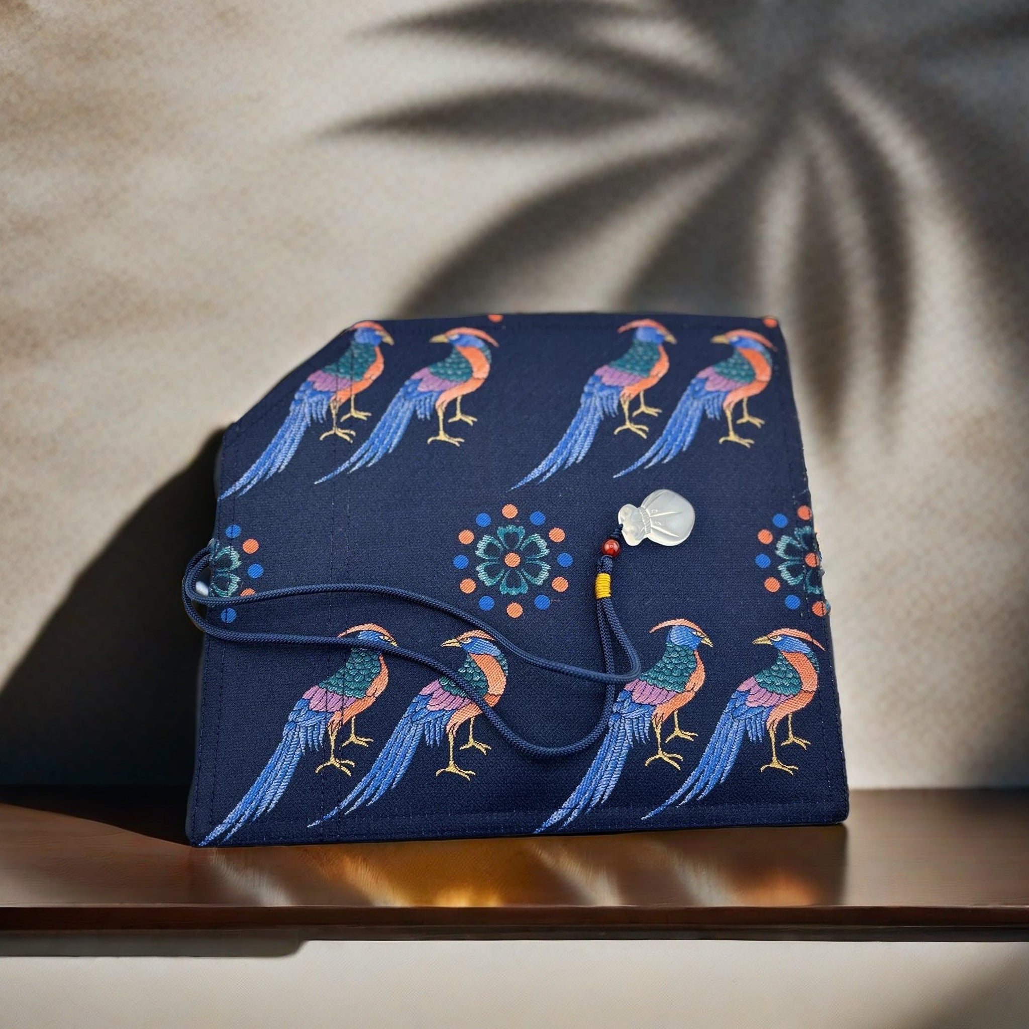 Hand-made Silk Pen Pouch - in Imperial Pheasant 翟鳥