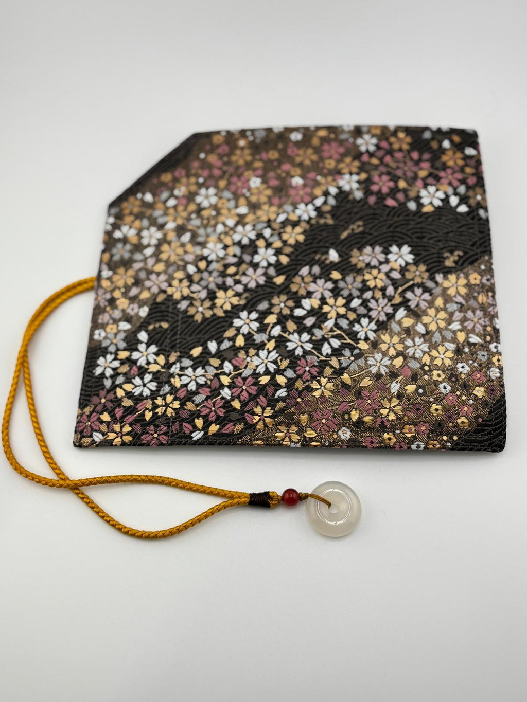 Hand-made Silk Pen Pouch - in Rippling Sakura 流水小櫻