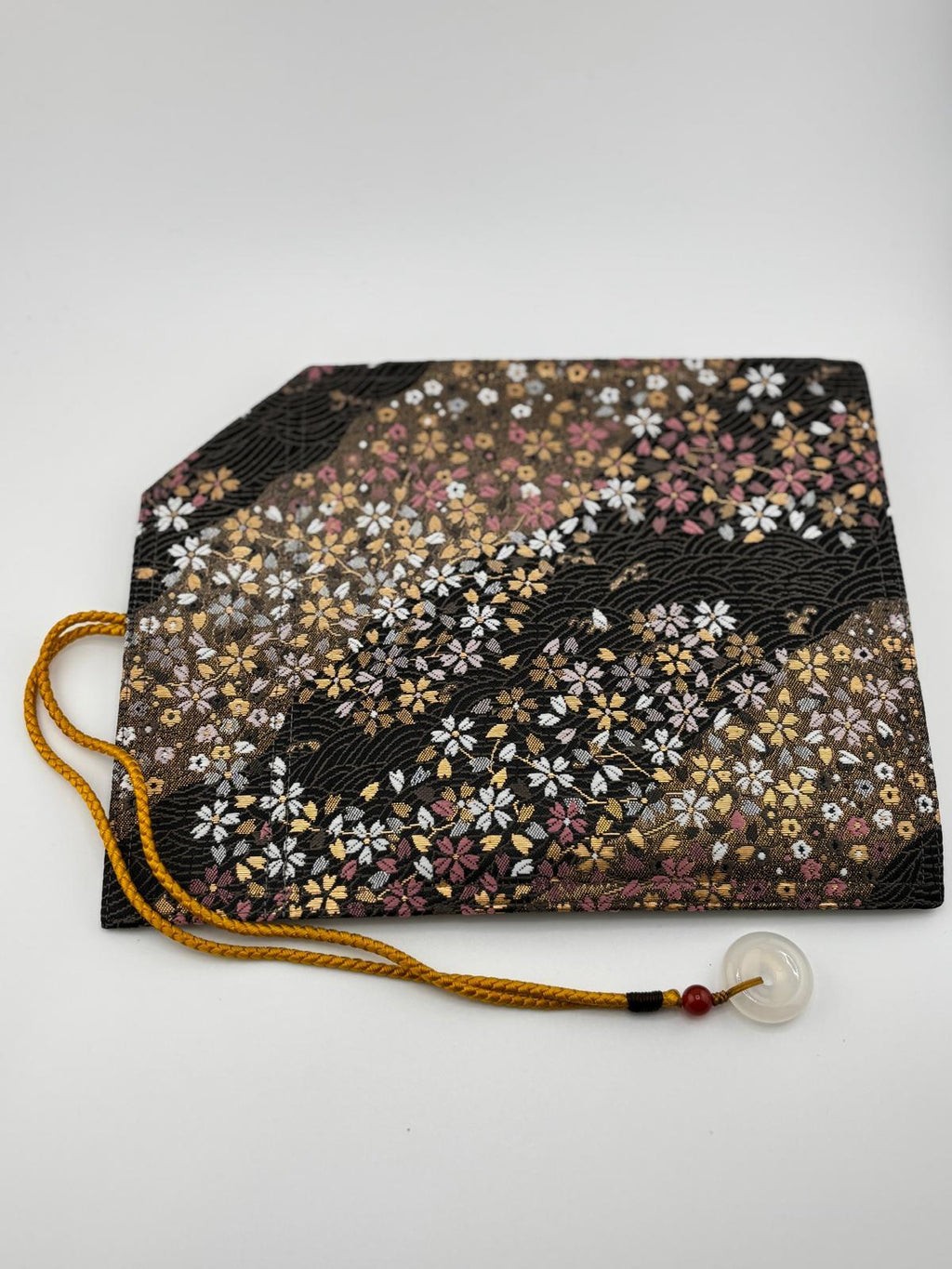 Hand-made Silk Pen Pouch - in Rippling Sakura 流水小櫻