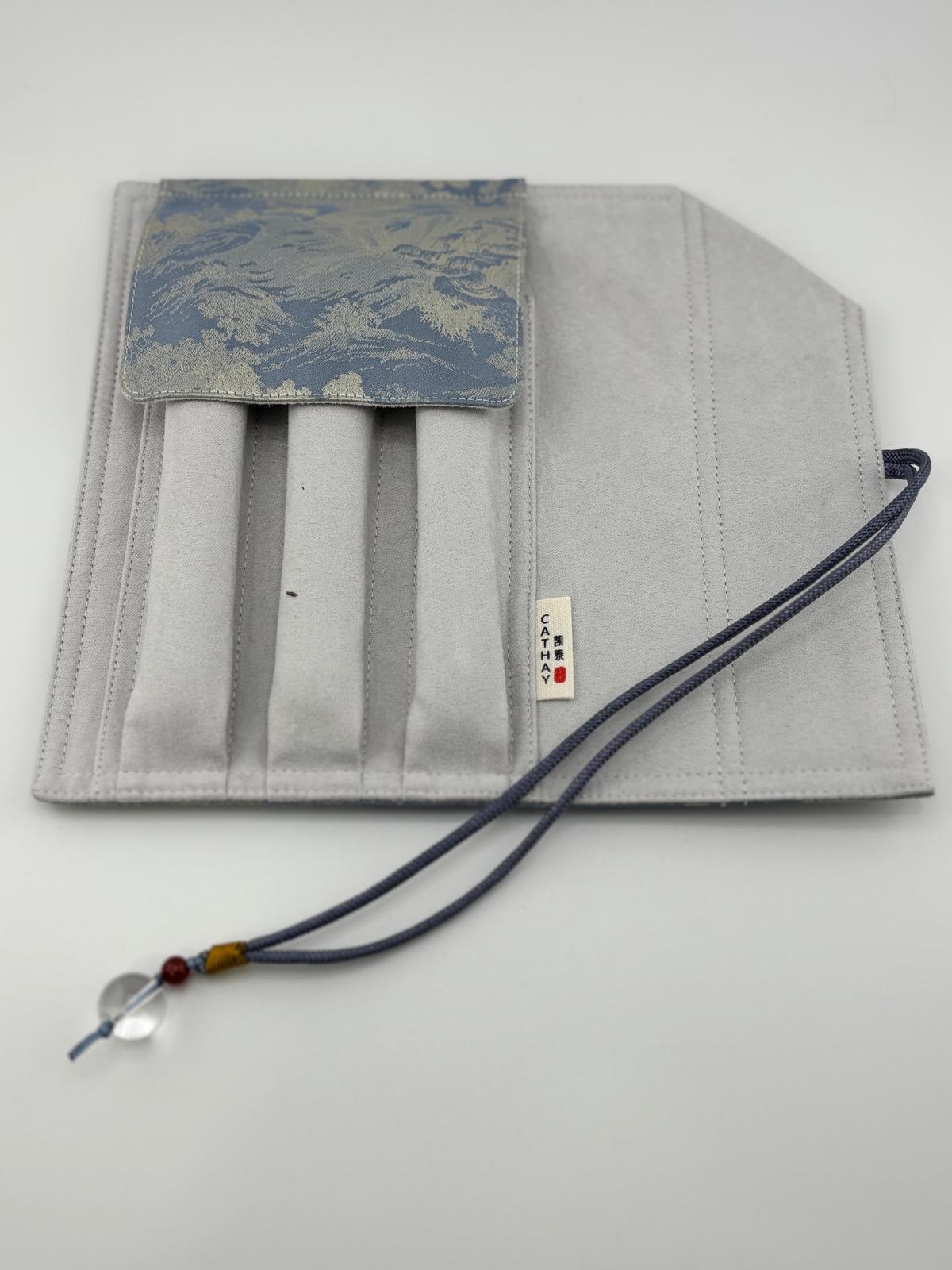 Hand-made Silk Pen Pouch - in ShanShui 山水