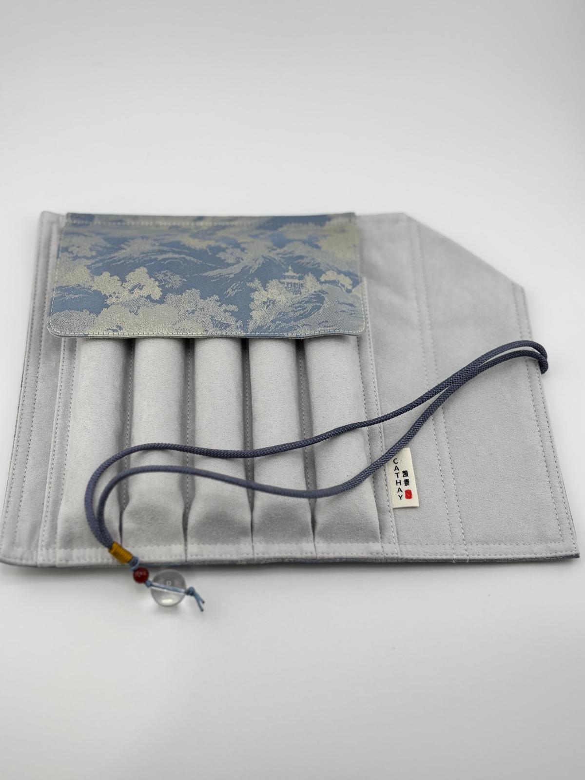 Hand-made Silk Pen Pouch - in ShanShui 山水