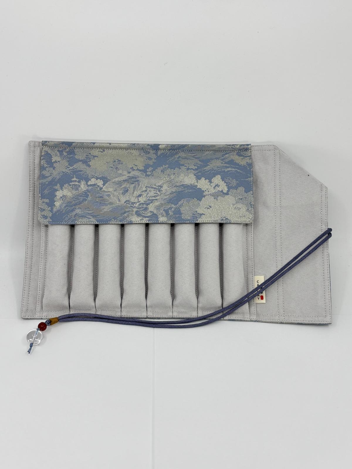 Hand-made Silk Pen Pouch - in ShanShui 山水