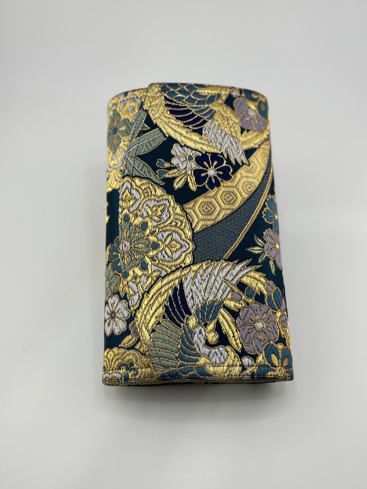 Hand-made Silk Pen Pouch - in Sunborn Phoenix 丹鳳朝陽